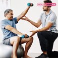 thumbnail image 2 of HolaHatha 2, 3, & 5 Pound Neoprene Dumbbell Free Weight Set w/ Rack, Pastel, 2 of 11