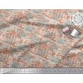 thumbnail image 2 of Soimoi polyester Crepe Fabric Human & Stamps Vintage Decor Fabric Printed Yard 42 Inch Wide, 2 of 3