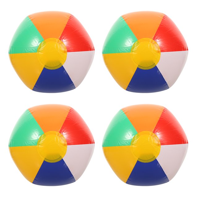 4 Pcs Ballons de Plage Gonflables en PVC Ballons de Plage pour Enfants Ballons de Plage Interactifs