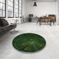thumbnail image 4 of Ahgly Tapis d'Intérieur Lavable en Machine Carré Noir Nuit Transitionnel, 5 Pieds Carré, 4 of 7