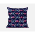 thumbnail image 2 of Lotus Peacock Rose Suede Zippered Pillow with Insert Indigo Pink, 2 of 4