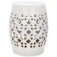 thumbnail image 1 of Safavieh Tabouret de Jardin en Céramique à Treillis Rond Crème, 1 of 2