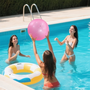 Ballons de Plage de Couleur Unie Jouet de Piscine Ballons d'Eau Gonflables Balles Anti-Éclaboussures Balles de Sport Aquatique