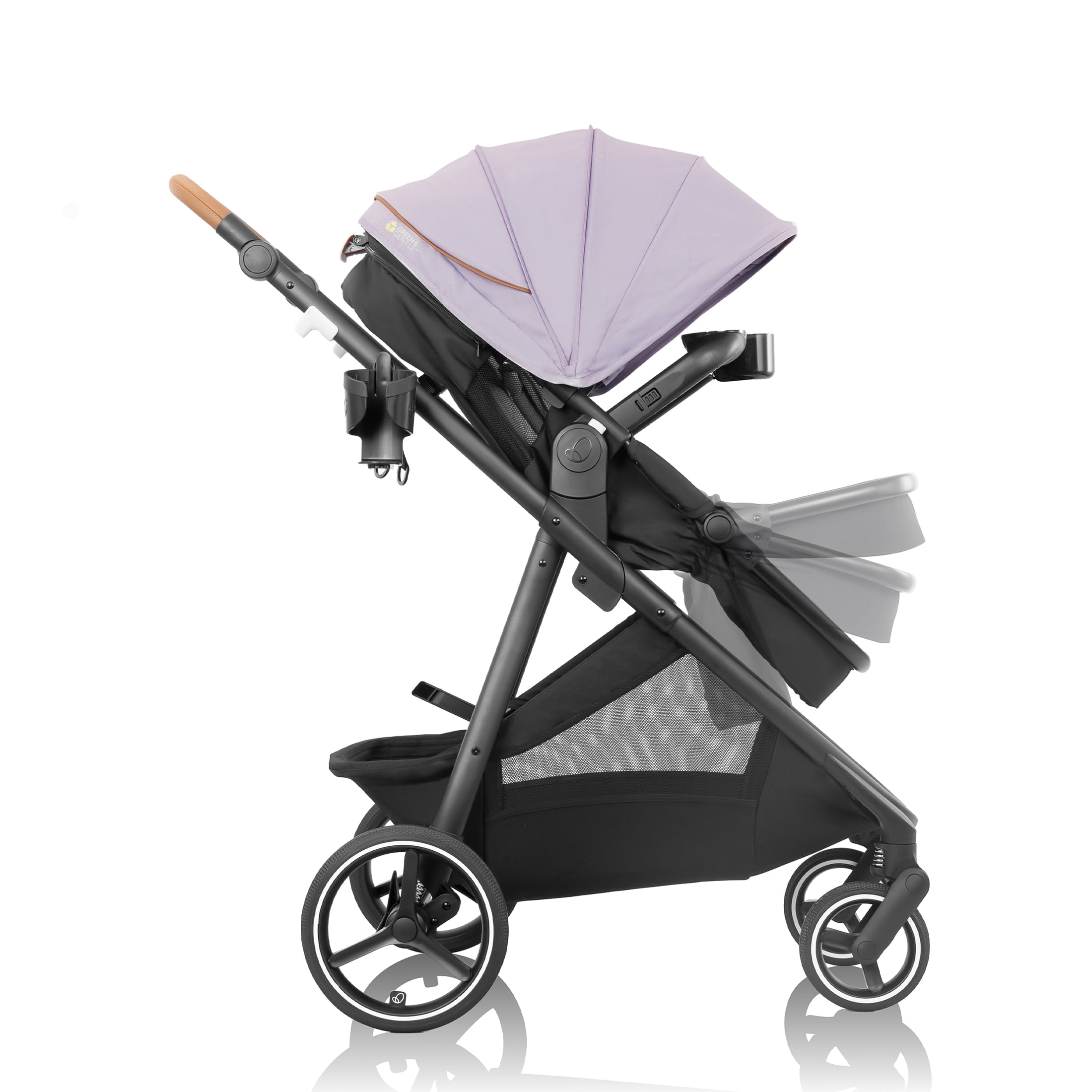Evenflo Shyft Intuiti+ Stroller with Green & Gentle Fabric (Weight 3-55 lbs)