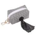 thumbnail image 2 of Zipper Poop Bag Holder, Matte PU Dog Garbage Bag Dispenser  For Outdoor Elegant Grey, 2 of 8