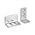 thumbnail image 4 of Unique Bargains Barn Door Floor Guide, 2Pcs Stainless Steel Sliding Barn Door Hardware Adjustable U Bracket Flush Design (Silver), 4 of 6