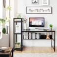 thumbnail image 3 of Costway Multi-Functional Computer Desk with 4-tier Storage shelves Black, 3 of 10