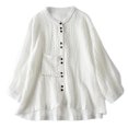 thumbnail image 1 of CEHVOM Chemise à Col Rond à la Mode des Femmes, 1 of 2