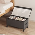 thumbnail image 1 of TopLLC Under Bed Storage With Wheels Larger Under Bed Storage Containers With Clear Lids Under Bed Shoe Organizer Rolling Under Bed Storage Drawers For Shoes Clothes Underbed Storage Basket, 1 of 7