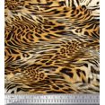 thumbnail image 1 of Soimoi Rayon Fabric Leopard & Tiger Animal Skin Print Fabric by Yard 42 Inch Wide, 1 of 3