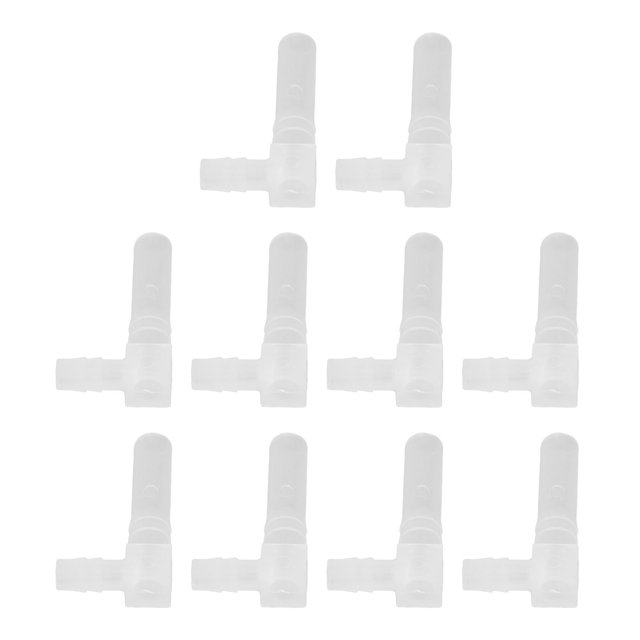 ANGGREK Plastic Hose Joint,Fish Tank Hose Fitting,10Pcs Elbow Barb Fitting 90 Degree PP Hose Connector Reducing 8x10mm Accessory Set Kit