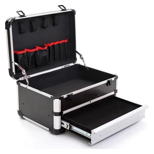 Drawer Box Aluminum Alloy Tool Box Shockproof Tool Case Household Toolbox File Hardware Part Storage Suitcase Multi-layer ,Easy to Use
