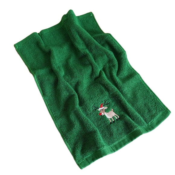 Towels for Bathroomchristmas Decoration Hand Towel Embroidery Santa Claus Reindeer Christmas Tree Towel Fabric Bathroom Towel Suitable for Home Kitchen Bathroom Cleaning