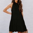 thumbnail image 2 of EQWLJWE Robe Longue For Women Women Loisirs Décontractés Grandes Frenum Sans Manches Robes à Col Rond, 2 of 9