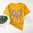thumbnail image 2 of Plebaso T-Shirts Graphiques de Pâques pour Femmes à Manches Courtes, T-Shirts Imprimés pour Femmes, Décontractés, Amples, d'Extérieur, Hauts Basiques, 2 of 4