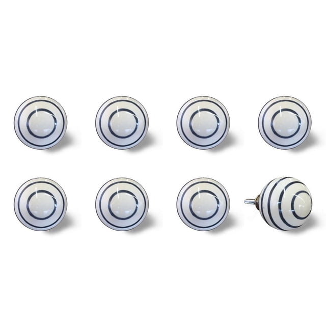 KNOB-IT VINTAGE HANDPAINTED CERAMIC KNOBS (8 Pack) K000001