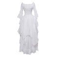 thumbnail image 1 of Robes Gothiques Yourumao pour Femmes, Robe Renaissance Rétro Unie, Grande Taille, Robe Maxi à Épaules Dénudées, Manches Évasées, Costume de Cosplay, Automne Hiver, Robe de Cour Médiévale, 1 of 5