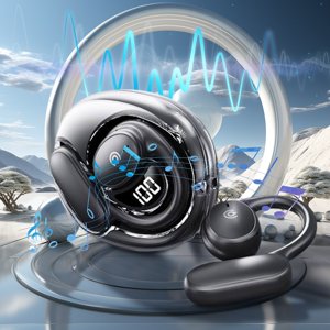 SJ235-1 Wireless Bluetooth Earbuds with Real-Time Translation, Noise Cancelling Mic, 16mm Speakers, 11H Playtime, BT 5.4, Lightweight & Comfortable for Travel/Business/Study