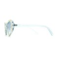 thumbnail image 4 of Womens Iridescent Rhinestone Bling Bubbly Heart Shape Sunglasses Blue, 4 of 4