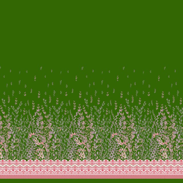 Soimoi Velvet Fabric Damask & Leaves Panel Print Fabric by Yard 58 Inch Wide