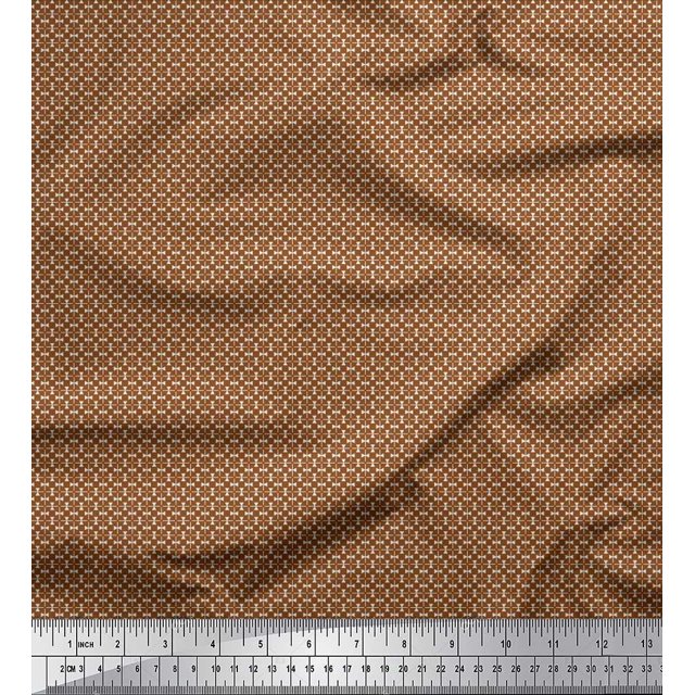 Soimoi Cotton Duck Fabric Triangle & Art Geometric Decor Fabric Printed Yard 56 Inch Wide