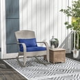thumbnail image 2 of Outsunny Outdoor Wicker Adirondack Rocking Chair with Seat Cushion Pillow, 2 of 10