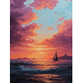 thumbnail image 1 of Qisvanset Sunset Landscape Canvas Print 12x16 Inch Home Wall Decor, 1 of 8