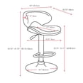 thumbnail image 2 of Marcus Curved Form Fitting Upholstered  Adjustable Barstools - Set of 2, 2 of 7