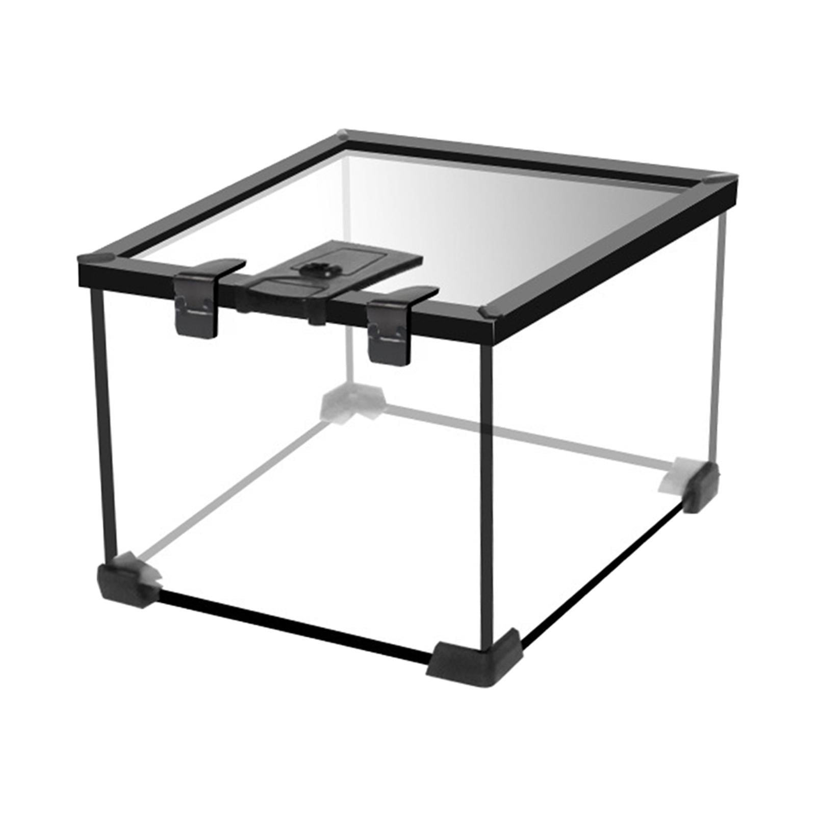 GROWTH TANK Réservoir d'Aquarium Réservoir en Verre avec Évent Maison Boîte de Transport Enceinte Terrarium pour Reptiles