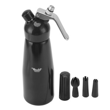Whipped Cream Dispenser Aluminum Stainless Steel Plastic 500ml Cream Whipper Kitchen Dessert Tools with Three Nozzles