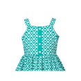 thumbnail image 4 of Robe Fille à Bretelles Spaghetti Cœur avec Poches à Carreaux Verte Robe d'Été Sans Manches 7 Ans, 4 of 6