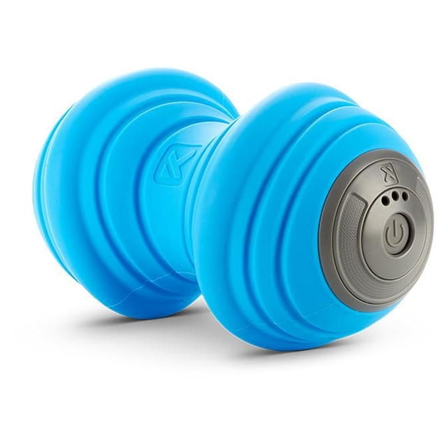 TRIGGERPOINT CHARGE VIBE Rouleau en Mousse Vibrante Bleu Vif avec Courbes Contrastantes Surélevées et Bouton d'Alimentation, Conçu pour la Récupération Musculaire et le Soulagement de la Douleur Grâce à la Technologie de vibration à Vitesses Multiples, Idéal pour la Récupération après Mise en Forme et l'Utilisation portable.