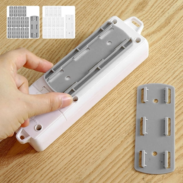 15 PCS Self-Adhesive Desktop Socket Fixer Power Strip Holder Adhesive Punch Free Desktop Socket Fixer Wall Mounte for Use in Kitchen Bathroom Office WiFi Router Tissue Box(Grey)