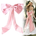 thumbnail image 1 of Large Bow For Room Decor 40x24 Inches Satin Ribbon Tie Birthday Decorations Giant Hanging Wall Decor For Ballerina Girls, 1 of 9