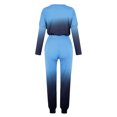 thumbnail image 4 of Yuyuzo Women's Fall 2 Piece Outfit Patchwork Color-Block Long Sleeve Tops and Cinch Bottom Pants Lounge Sets, 4 of 5