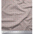 thumbnail image 1 of Soimoi Gray Poly Georgette Fabric Artistic Leaf & Floral Printed Fabric 1 Yard 52 Inch Wide, 1 of 5