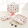 thumbnail image 3 of Cosmetic Bag 2 Spacious Makeup Organizer for Travel and Daily Use Quilted Floral Design Soft Pouch for Lightweight Storage Solution, 3 of 4