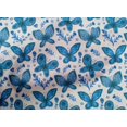 thumbnail image 4 of oneOone Cotton Poplin Medium Blue Fabric Insect & Floral Feather Craft Projects Decor Fabric Printed By The Yard 42 Inch Wide, 4 of 4