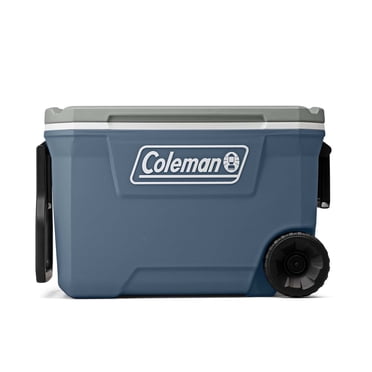 Glacière de camping sur roulettes Coleman série classique, 58,67 L, bleu bord de lac