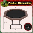 thumbnail image 3 of Royalbelle Professional Foldable Octagon Poker Table for 8 Players, Black Felt, 3 of 8