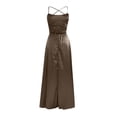 thumbnail image 5 of EGNMCR Robes de Soirée pour Femmes, Robes Formelles pour Femmes, Robes de Cocktail pour Femmes Robe Longue Unie à Dos Dégagé avec Bretelles Robe Ajustée à Épaules Dénudées Robe de Soirée pour Femmes Robe pour Femme, 5 of 5