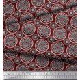 thumbnail image 3 of Soimoi Moss Georgette Fabric Floral Block Decor Fabric Printed Yard 42 Inch Wide, 3 of 3