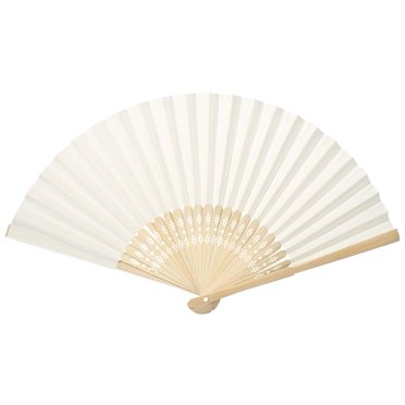 Herwey Various Colors Chinese Folding Bamboo Ribs Fan DIY Blank Paper Fan Wedding Shower Party Decor, Hand Fans, Paper Wedding Fans