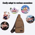 thumbnail image 4 of Sale Today Clearance! Canvas Sling Bag Crossbody Backpack Shoulder Casual Rucksack For Men Women, 4 of 6
