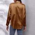 thumbnail image 4 of TIMIFIS Womens Button Down Shirt Casual Long Sleeve Loose Fit Collared Linen Work Blouse TopsFall, 4 of 7