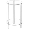 thumbnail image 2 of 2-Tier Acrylic Round Side Table, Clear Side Coffee Table for Small Spaces, 12 Inches Round Bedside Table Nightstand, Small End Table, Clear Side Table for Living Room Bedroom Bathroom Balcony, 2 of 7