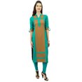 thumbnail image 1 of Phagun Kurta Kurti à Manches 3/4 en Rayonne pour Femmes, Tunique Décontractée d'Été, 1 of 7