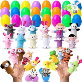 JOYIN Lot de 6 œufs de Pâques pré-remplis avec jouets de bain flottants lumineux pour enfants et tout-petits - Chasse aux œufs de Pâques - Remplissage de friandises - Cadeaux de fête