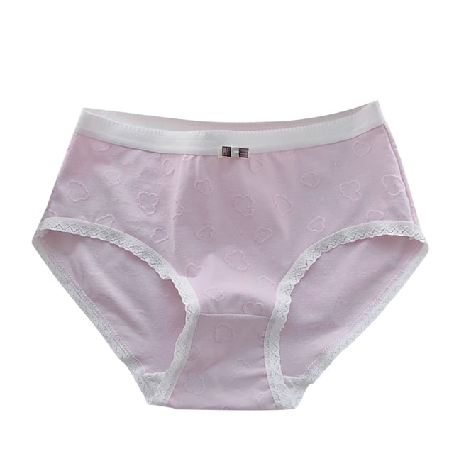 Ultra-Soft Cotton Imitation Girls Underwear - Breathable Mid Rise Hypoallergenic Panties (3-15Y)