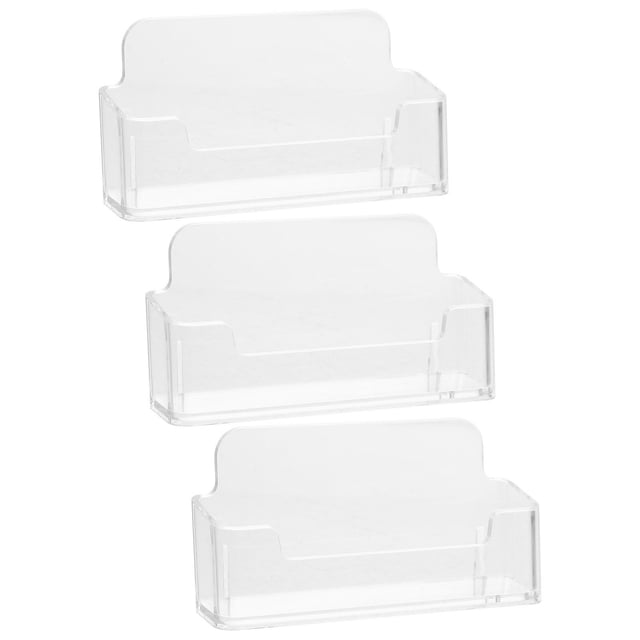 Help Card School SKISUNO 3Pcs Vertical Business Card Holder Acrylic Clear Display Stand ...